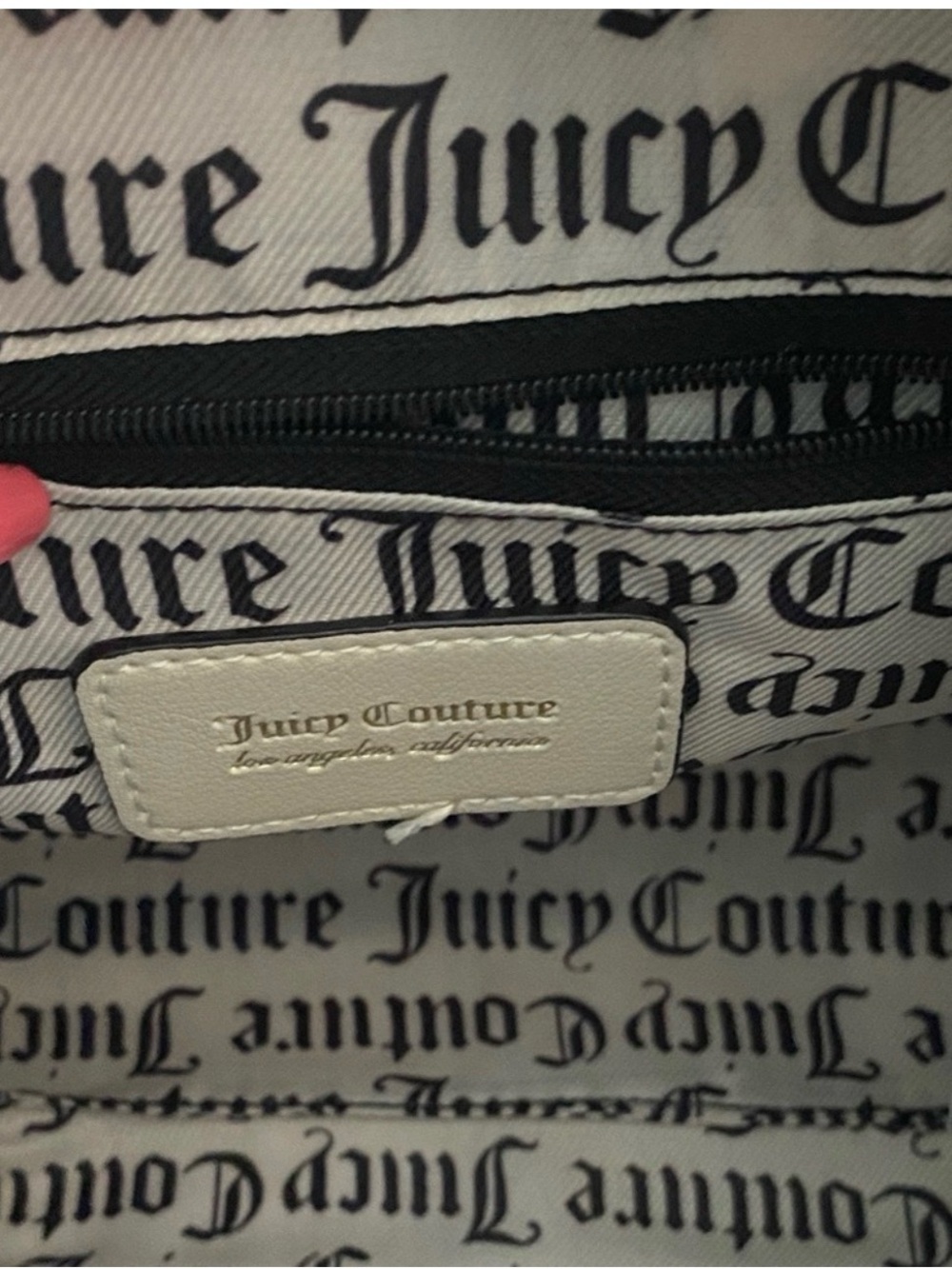 Juicy Couture Cream Embossed Dome Satchel-NWT Retail $89 - Picture 6 of 8